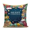 Soft Fabric Designer Decorative Printed Merry Christmas Theme Cushion Cover Xmas Decorations for Sofa Living Room Set of 5 16 x 16 inch Multi
