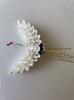 Lulu's Tsumami Zaiku Crane Hairpin - White - Large Size - Hair Ornament, Headpiece for Weddings, Coming-of-Age Ceremonies, Graduations, and