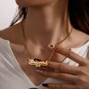 Atoztide Custom Name Necklace for Women Zircon Heart Butterfly Stainless Steel Jewelry Choker Chain Personalized Birthday Gift