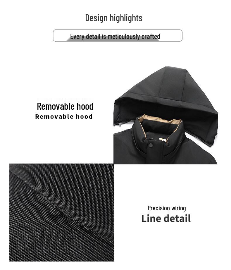 Men's Winter Cotton Padded Jacket for Middle-aged & Elderly - Warm Grandpa Coat