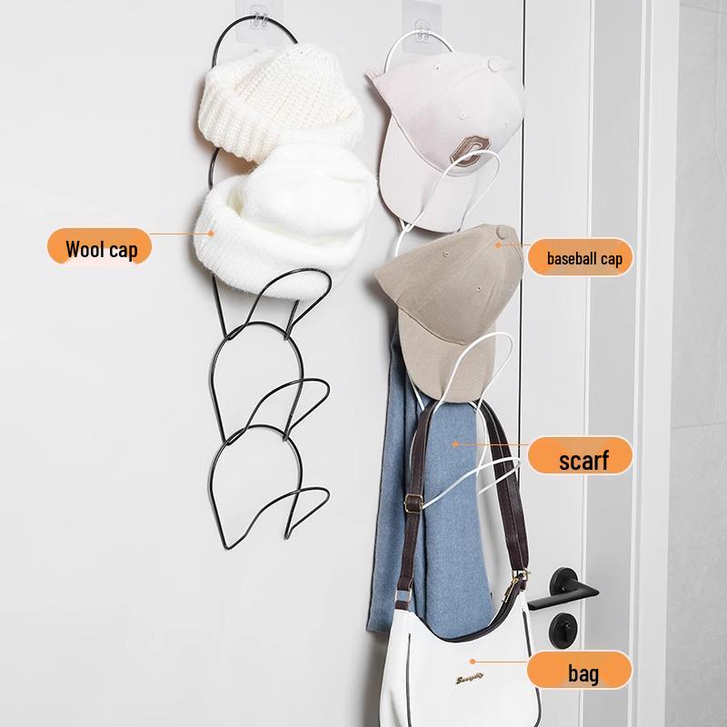 Hanging Cap & Scarf Organizer Wardrobe Hook for Hats & Bags