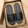Fashion Walk Around Home Slippers for Men House Indoor Genuine Leathe Soft Shoes Sabot Fun Low Price Summer Sale Adult Y2k Sandals Man