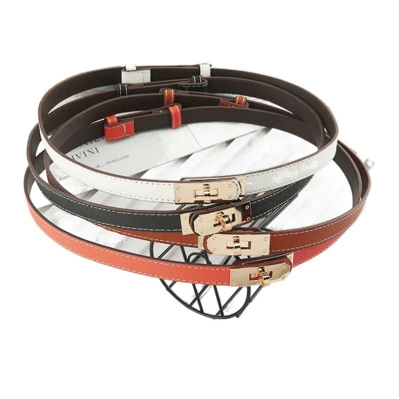 Narrow Pu Fashionable Waist Belt With Elegant Clasp For Outfits In Trendy Colors