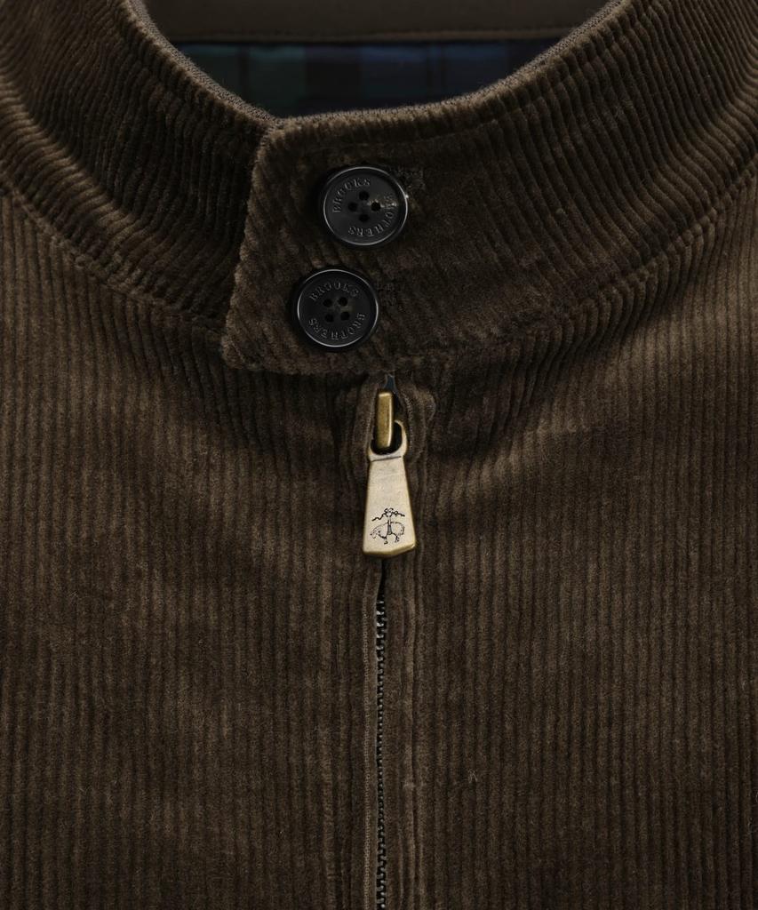 Brooks Brothers Corduroy Harrington Jumper (Brown) (Bbotmbf302)