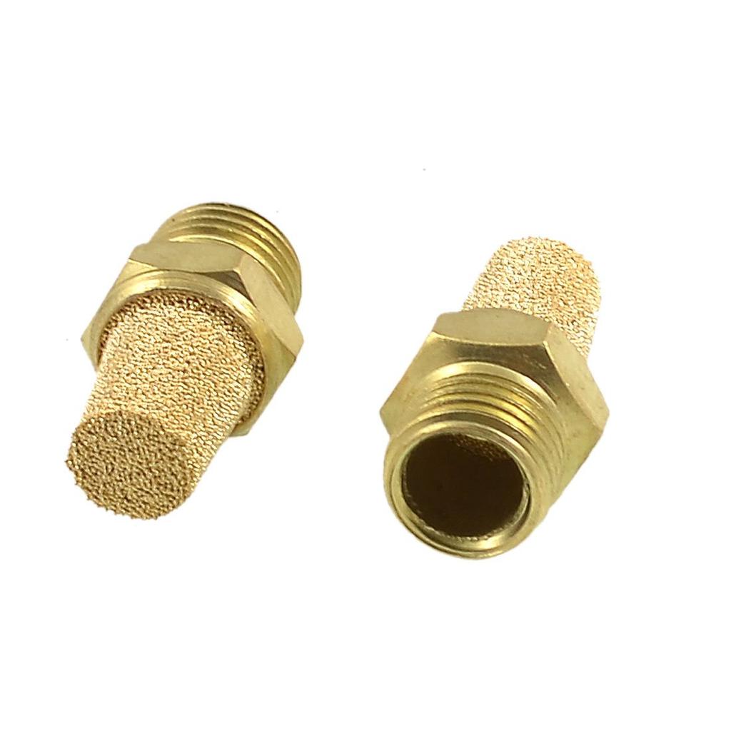 uxcell Silenciador Neumático, Rosca Macho, 1/4" PT, Paquete de 2