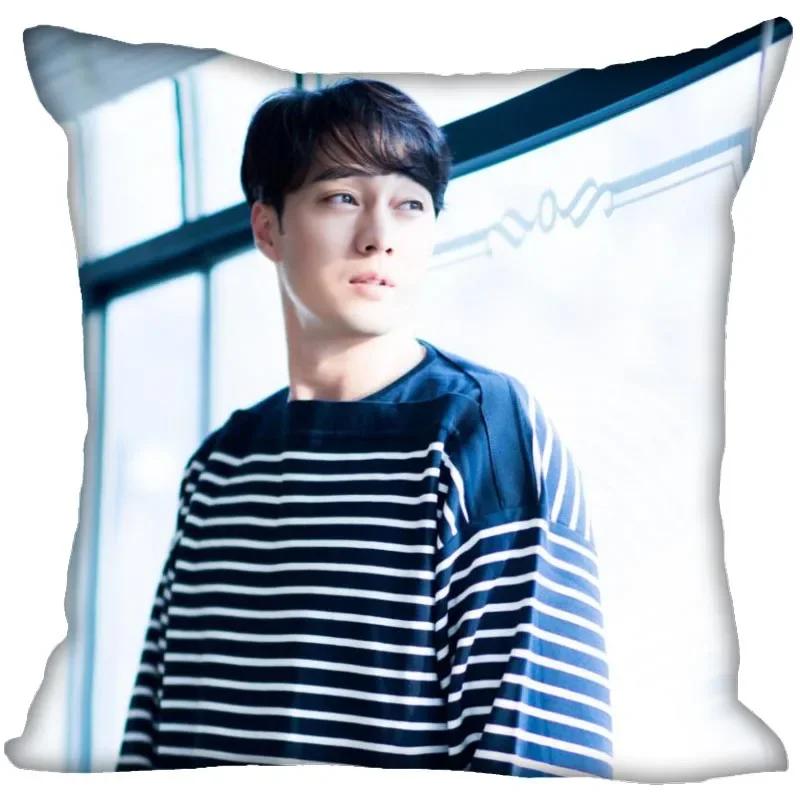 New So Ji Sub KPOP Boy Pillow Cover Bedroom Home Decorative Pillowcase Square Zipper Pillow Cases Satin Soft No Fade 0824