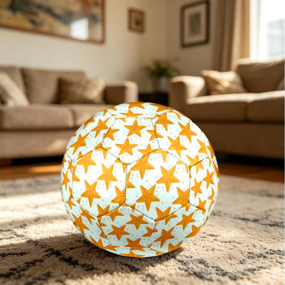 1PC Golden Star Soccer Ball Size 5 Football Machine Sewn Indoor/Outdoor Universal Football Gift W60