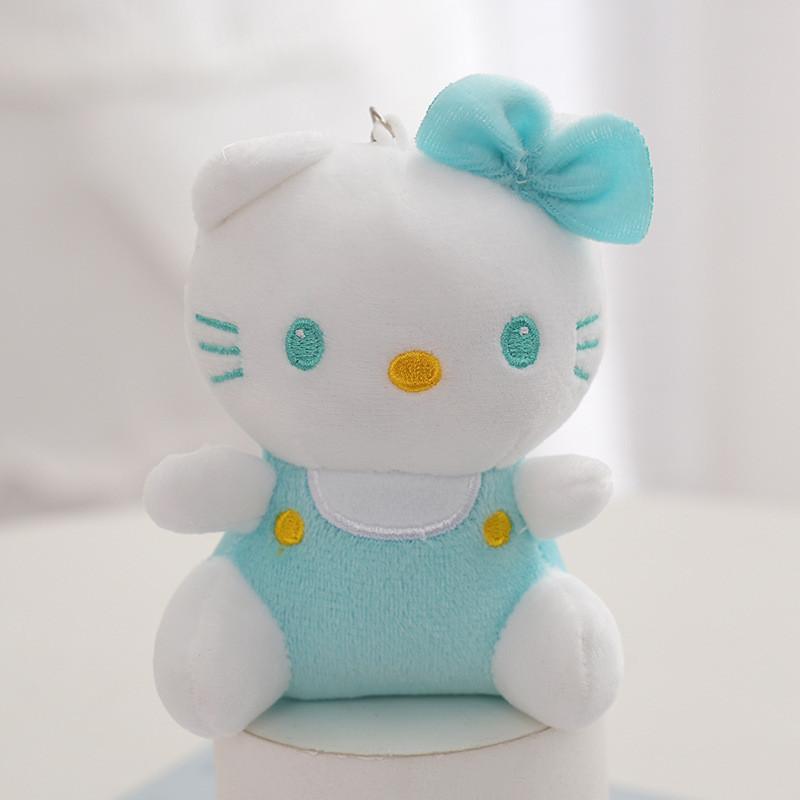 Entzückender Kt Cat Plüsch-Schlüsselanhänger Niedliches Cartoon-Tier Stofftier Taschenanhänger