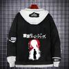Tokyo Revengers Anime Denim Jacket Fake Two-piece Hoodie Men Youth Streetwear