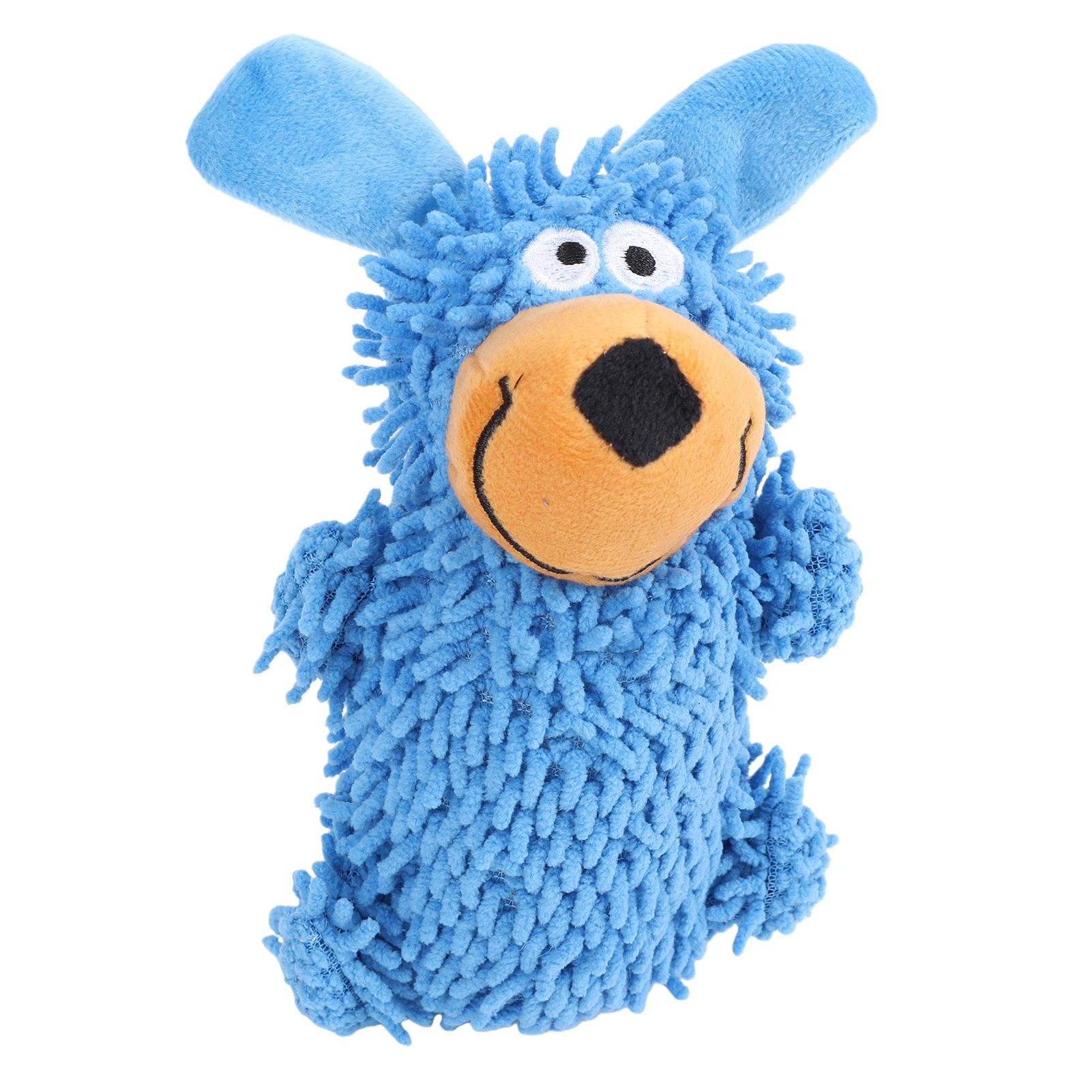 

Squeaky Dog Toy Soft Comfortable Chewable Interactive Plush Animal Toy for Home Outdoor синий