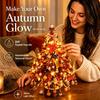 DIY Perlen-Lichterketten-Weihnachtsbaum-Bausatz Bunte Feiertags-Schreibtischdekoration Handgemachtes Bastelgeschenk