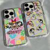 Cartoon P-Powerpuffs G-Girls Plating Phone Case for Oppo Find A5X A5 F29 X8 A60 A3X A3 A2 A78 A98 A79 A78 A59 A58 A38 Pro 4G 5G