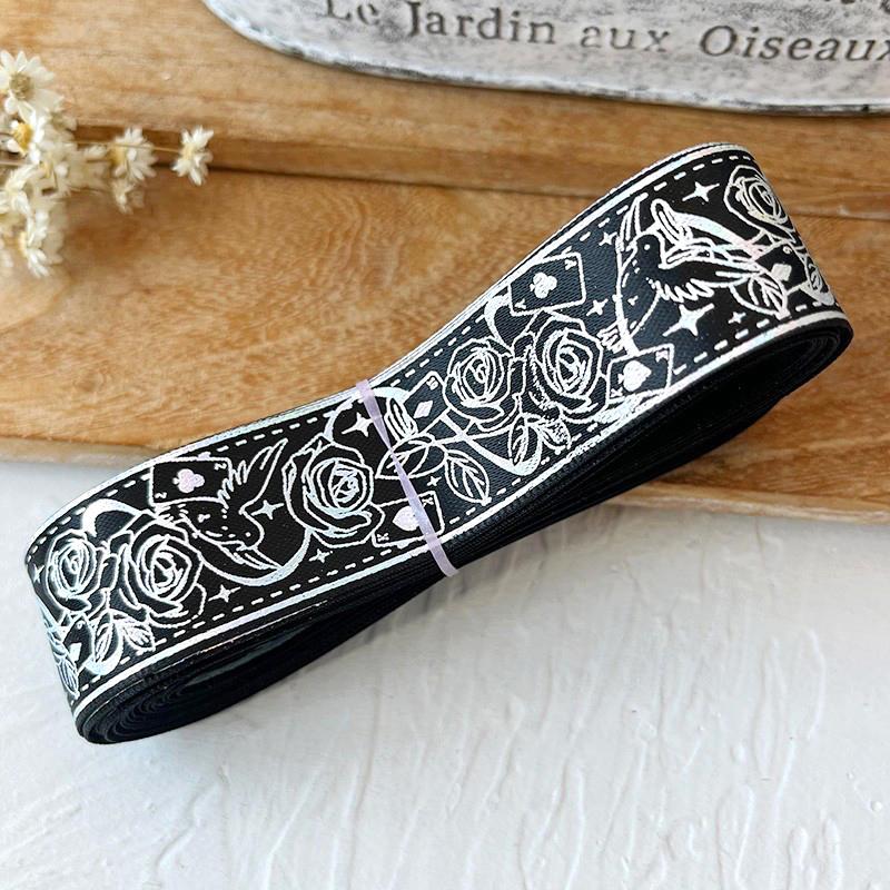 2.5cm*4.5m/Roll Packaging Ribbons Decorative Wrapping Gift Box Multiple Colors DIY Cartoon Lolita Clothing 14 Colors