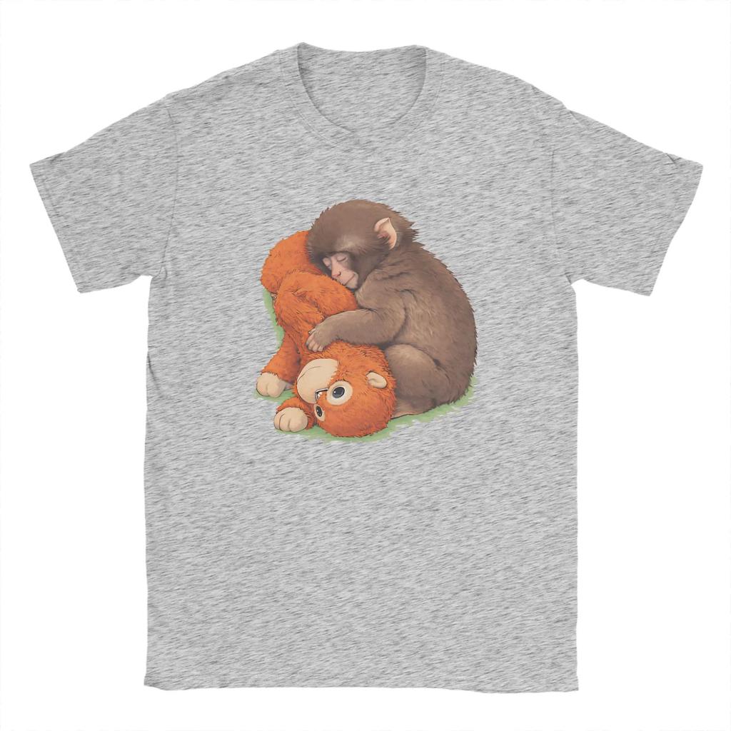 Vintage Harajuku TShirt Punch Monkey Trendy Cool T Shirts Cotton Tshirt Summer Casual Loose Short Sleeve Print Tee Unisex