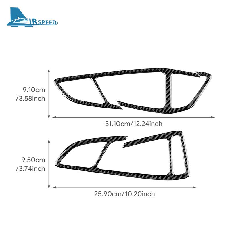 Real Soft Carbon Fiber Sticker For Ford Focus SE RS ST Ecoboost 2012-2015 2016 2017 2018 LHD RHD Car Side of trument Outlet