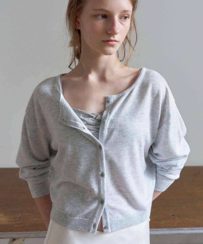 LETTERA Silk Blend Round Cardigan
