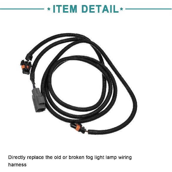 ACROPIX Front Fog Light Lamp Wiring Harness Fit for Ram 1500 - Pack of 1 Black