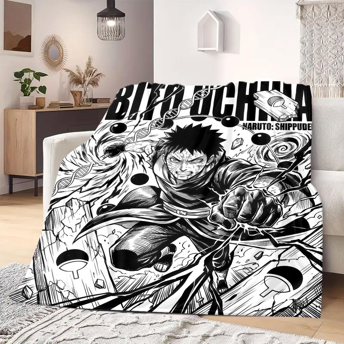 

Naruto Anime Print Blanket Warm Comfortable Flannel Blanket Suitable for Bedrooms, Sofas, Beds, Chairs, Picnics, Travel 75x90cm