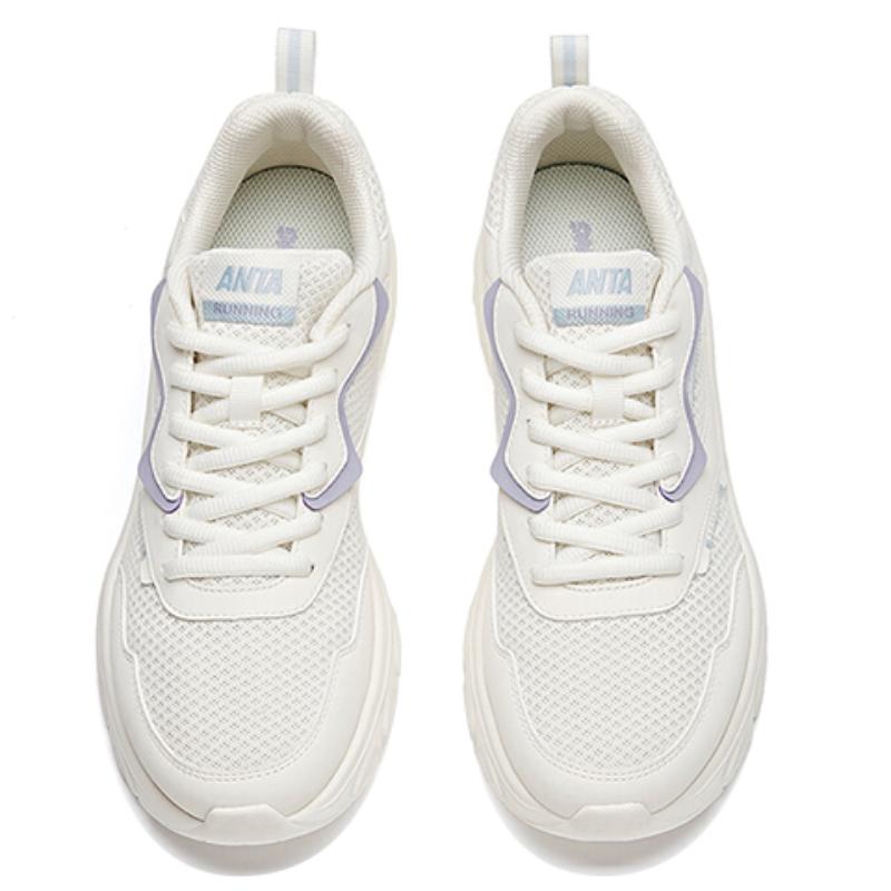 Anta Running Collection Running Shoes Women's Low Top Ivory White/Light Blue/Poplar Catkin Purple Sneakers 922225530-6