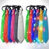 Dot Print LED Luminous Tie Battery Powered Colorful Sequins Glowing Tie Lightweight Unique Men Women Necktie Party Accessories
