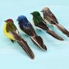 For New 2Pcs Artificial Birds Lifelike Parrot Model Garden Lawn Yard Ornaments Landscape Fake Feather Birds Figurines Home Decor