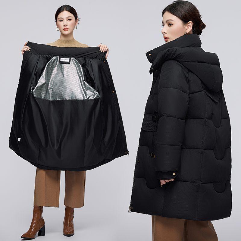 Long Women Cotton Coat Winter Korean Fashion Warm Thick Padded Jacket Loose Fit Versatile Outwear Stylish