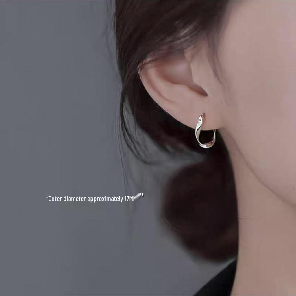 925 Sterling Silver Mobius Stud Earrings - High-End Women's Niche Design, 2025 Trend