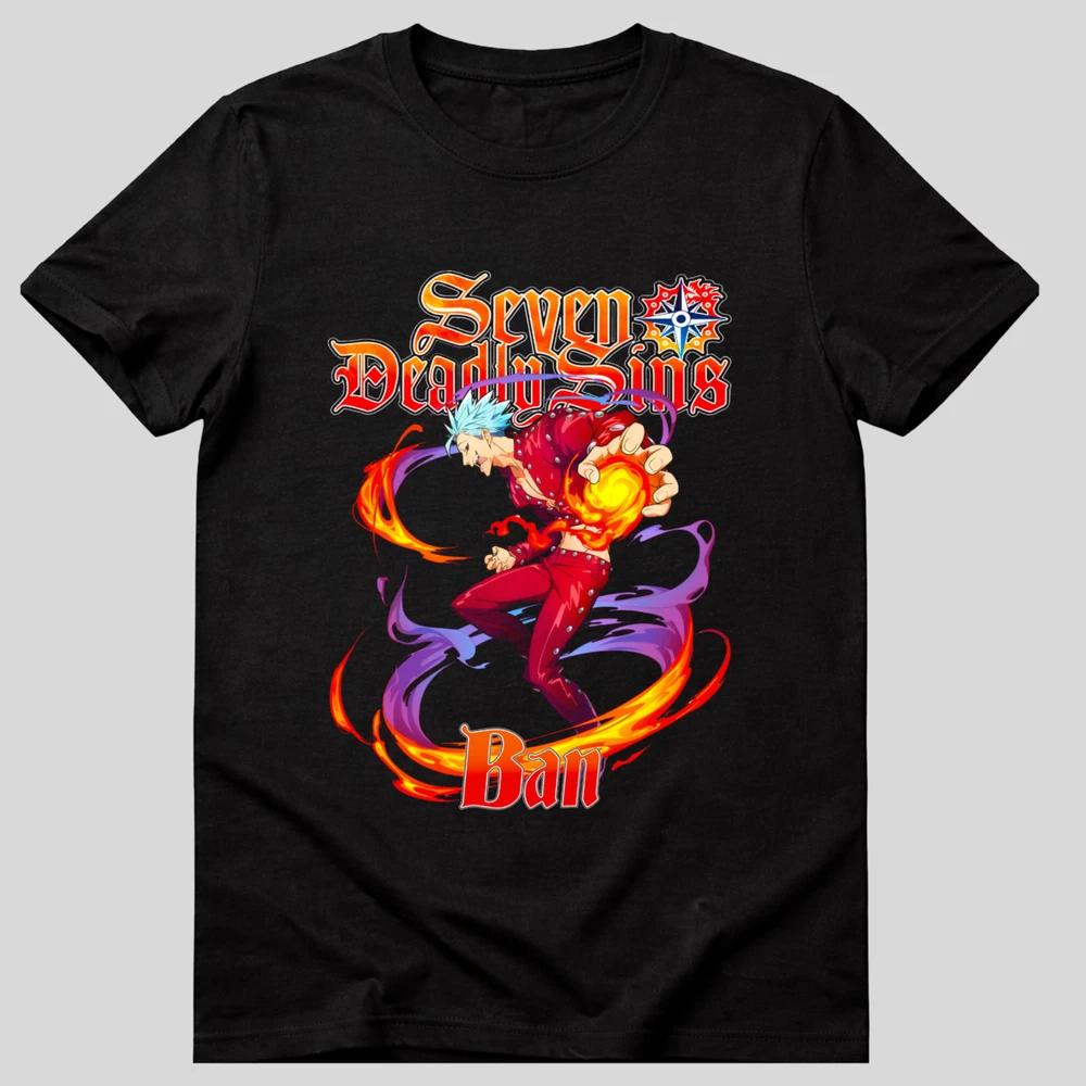Seven Deadly Sins Ban Anime TShirt Unisex Tee Unisexga Streetwear Cotton Uk gift S