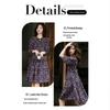 Demana Timeless Bloom 100% Silk Floral Tie-Neck A-Line Dress