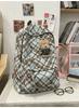 Schoolbag high value plaid star backpack women commuter leisure large capacity schoolbag light travel trend versatile backpack