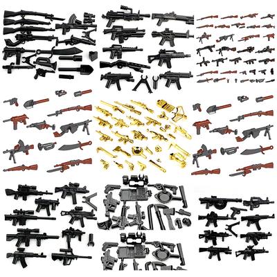 Army Guns Bricks Weapon Pack Pieces Blocks Soldiers Figure Accessories Parts Diy Moc Bricks Accessories Ww2 Military Gun Toys