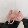 Y2K Cool Hot Girls Shoulder Tote Bags Vintage Pu Leather Ladies Underarm Bag Thread Design Female Small Purse Handbags