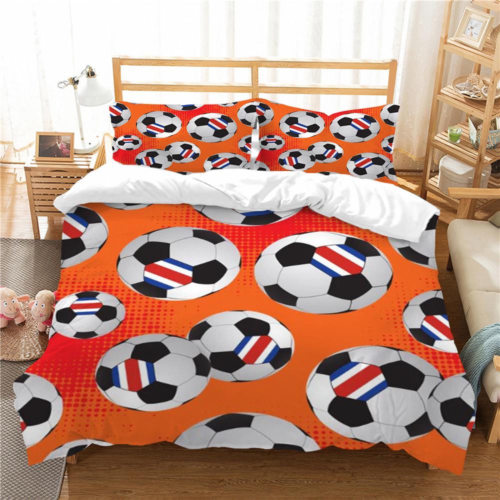 Hot Sell Football Bedding Cover Suit Cool Pattern Home Textiles Bed Set Duvet Cover Set Luxury Cover Set King Size Quilt Cover