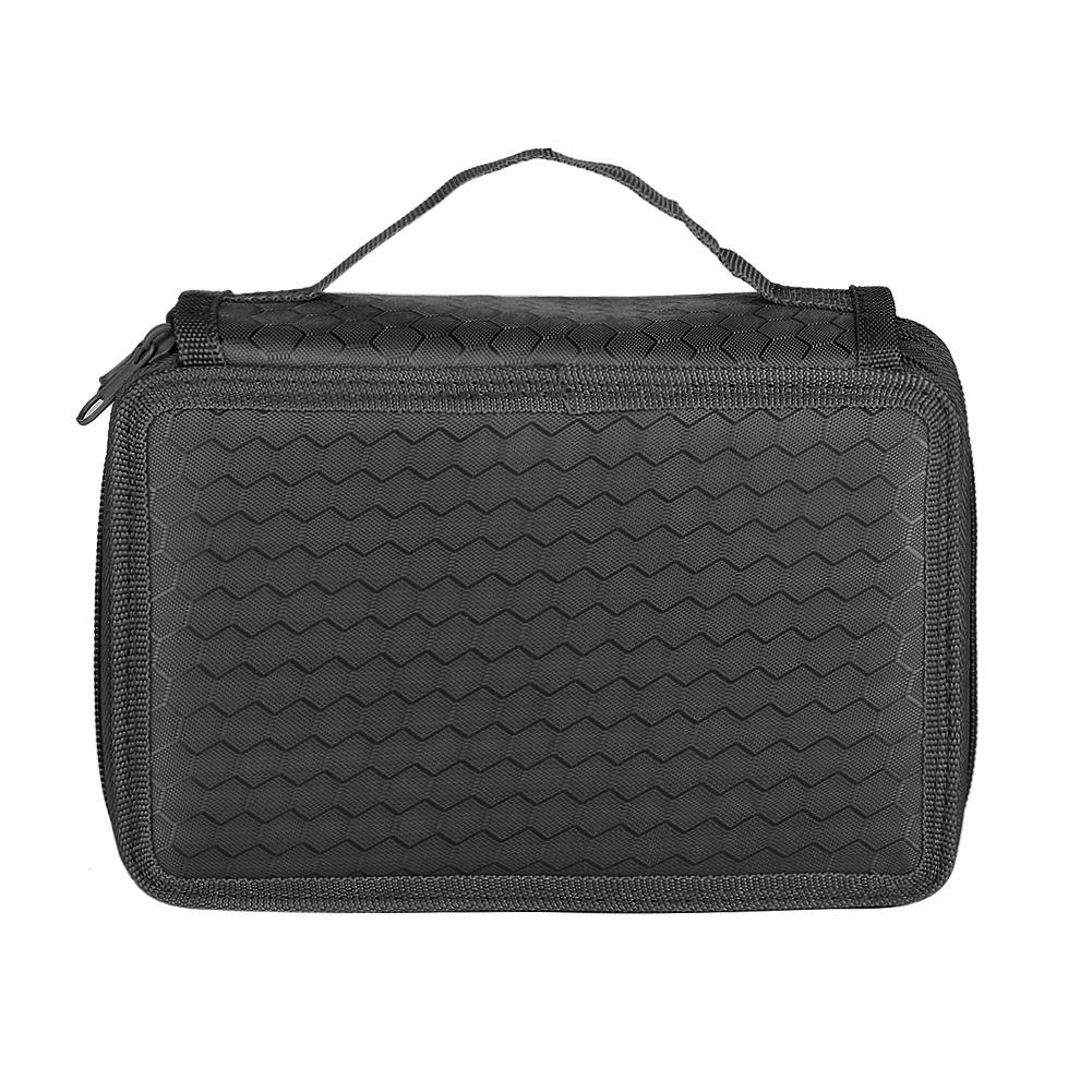 Square Four layer 72 Holes Sketch Art Drawing Pencil Case Organizer Pure Color Pen Bag