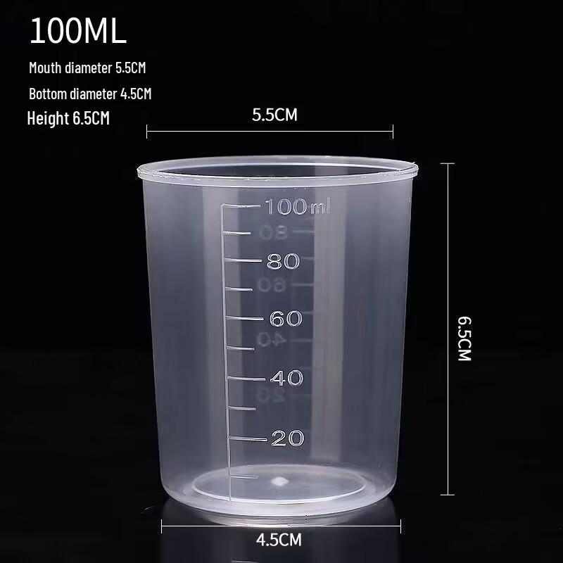Утолщенный пластиковый мерный стакан с пищевой шкалой, лабораторный стакан и цилиндр