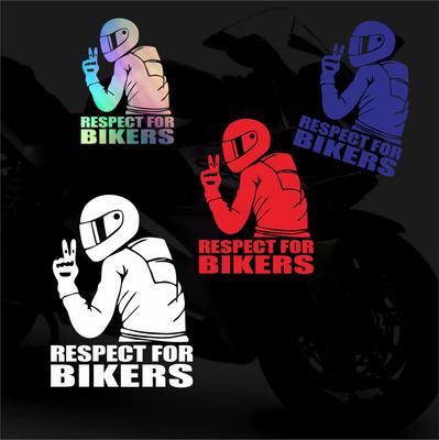 Autocollants populaires « Respect des motards » pour motos et voitures