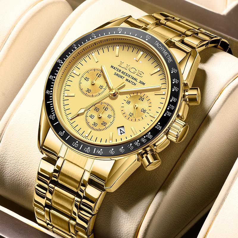 Classic Watches for Men Business Military Waterproof Watch Men Top Brand Luxury Sports Quartz Chronograph Montre Homme+BOX
