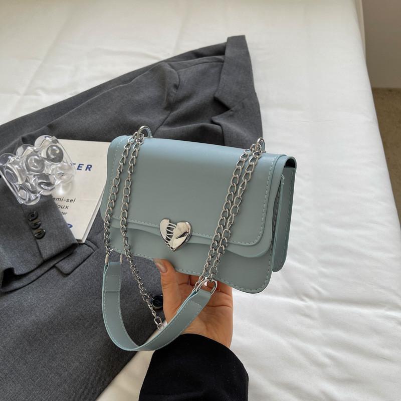 Trendige Street Style Pu-Leder Schultertasche Für Damen Schick Frühling 2024 Quadratisch Crossbody