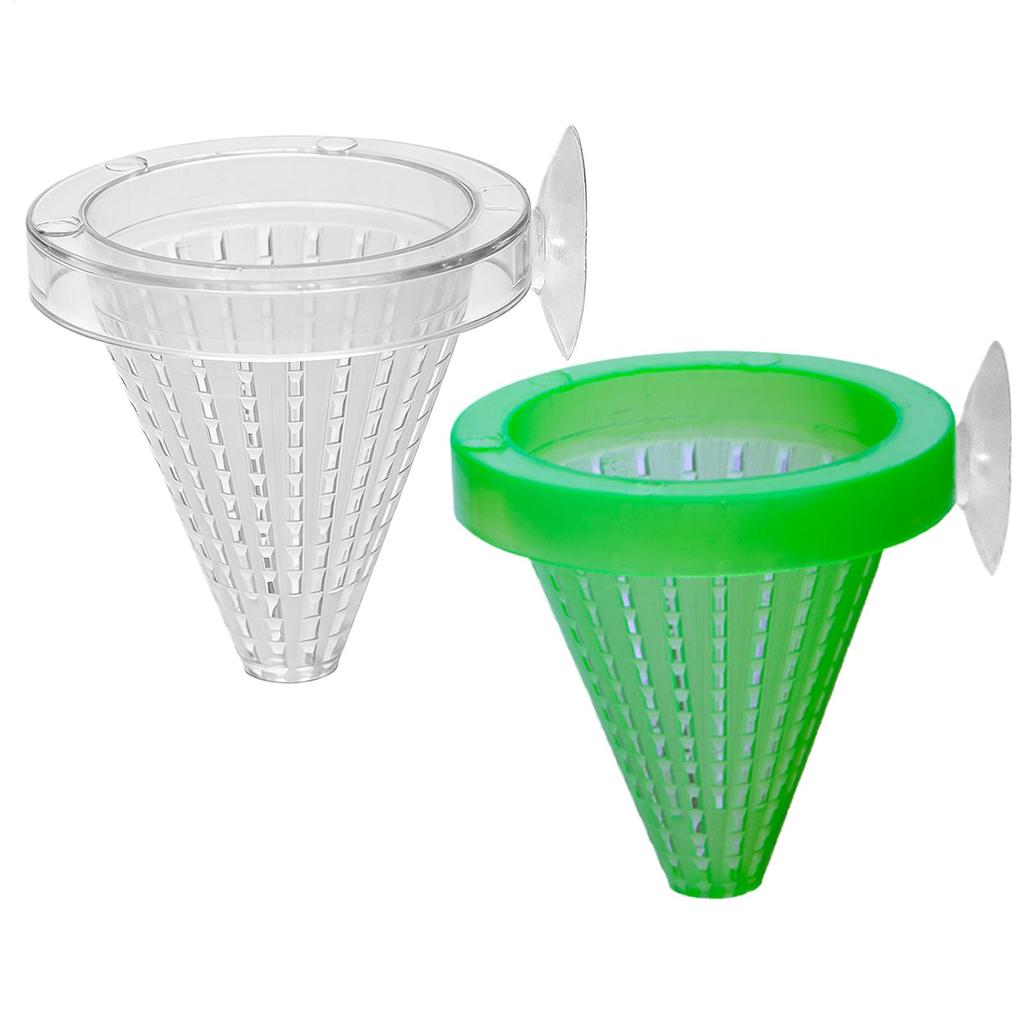 Automatic Feeder With Suction Cup For Aquarium Red Worm Feeding Fish Tank Cone Live Food Tapered Basket Feeding Dish