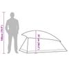 Dome Camping Tent for 1 Person Grey and Orange Waterproof