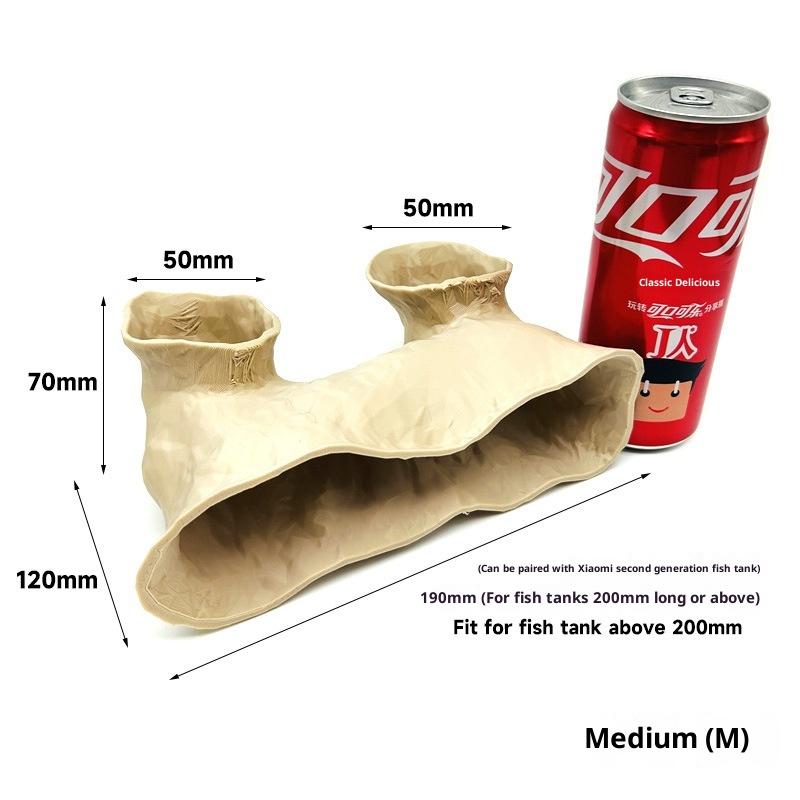 Fish Tank Underground Cave For Fish Shrimp Reptile Shelter Hiding Houses Tunnel Cave Landscaping Aqaurium Decoration