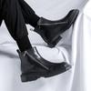 Men Luxury Fashion Chelsea Boots Black Trend Square Toe Shoes  Designer Original Leather Boot Cowboy Platform Ankle Botas