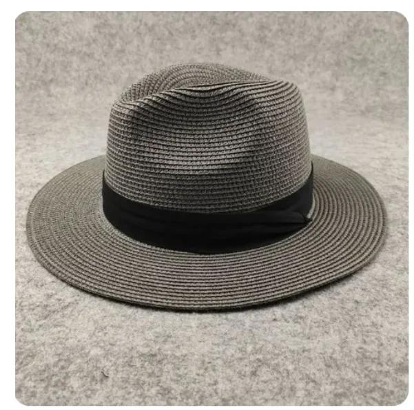 XL Big Head 63CM Summer Beach Woven Sun Hats Men Women Plus Size Jazz UV UPF 50+ Sun Protection Travel Panaman Straw Hats Unisex