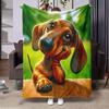 Puppy Love Print Blanket Reversible Flannel Throw for Dog Lovers AllSeason Comfort Furry Friend Gift