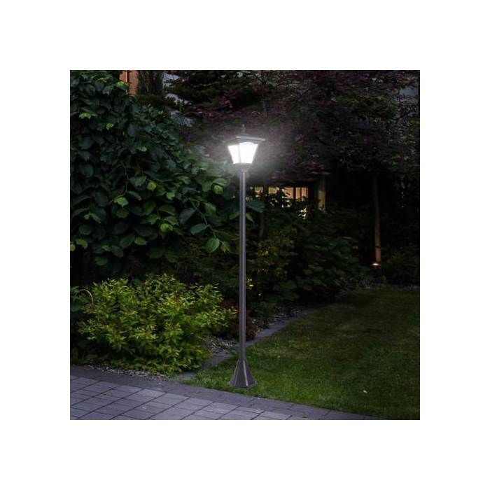 Lanterne solaire - MUVOE - Jardin - 10 lumens - Noir - 15 x 15 x 120 cm