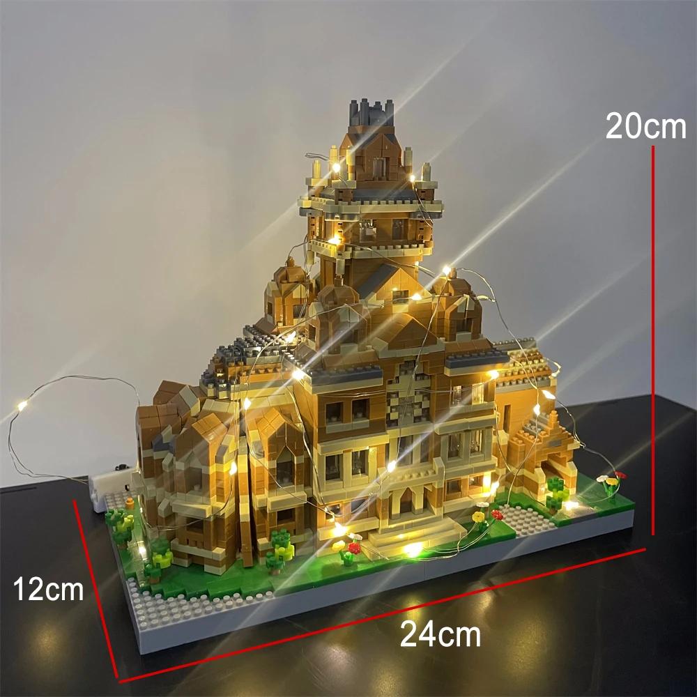 Knew Built LED Arc de Triomphe Micro Mini Building Blocks Toys Illuminating Paris Landmark Model Perfect for Home Office Dcor