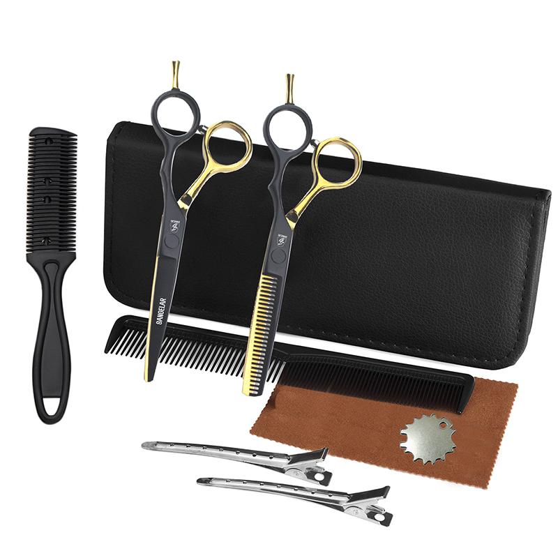 

Sangelar 5,5-дюймовый набор ножниц для волос Профессиональный парикмахерский набор Парикмахерская Профессиональный парикмахерский домашний персональный набор инструментов для ухода за волосами