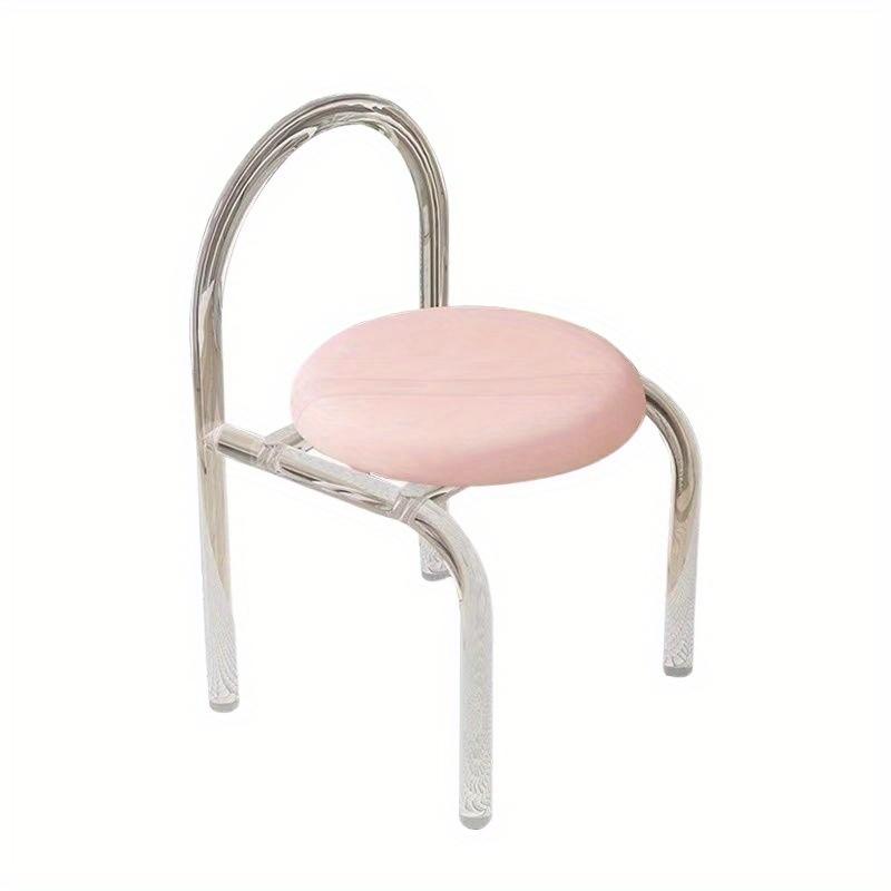 Light Luxury Acrylic Transparent Nordic Leisure Backrest Dining Chair Bedroom Internet Celebrity Makeup Stool Crystal