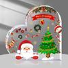 Cute Heart Shaped Christmas Acrylic Ornaments Dining Table Desk Shelf Home Xmas Adornment Christmas Day Gift For Friends