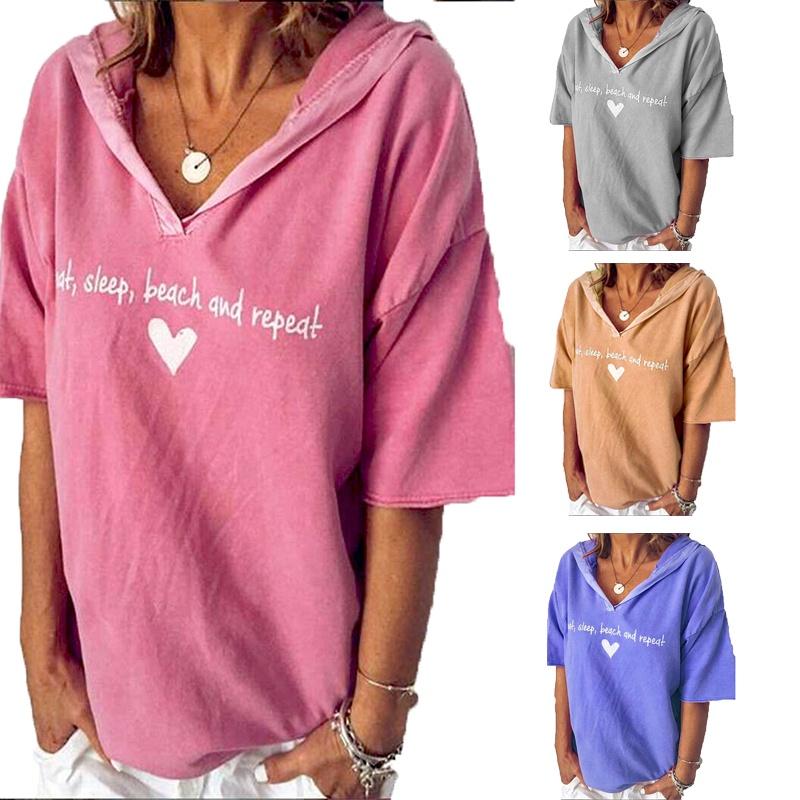Sleeve Short Women Loose T Shirts Fashion Ladies Summer Casual Blouse Tops Shirt